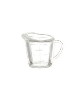 Dollhouse Miniature Clear Plastic Measuring Cup